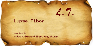 Lupse Tibor névjegykártya